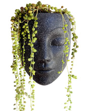 Load image into Gallery viewer, Black Wall Face Planter - Tranquilo Design