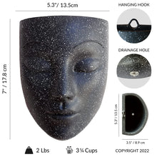 Load image into Gallery viewer, Black Wall Face Planter - Tranquilo Design