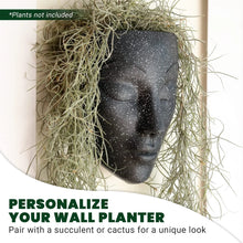 Load image into Gallery viewer, Black Wall Face Planter - Tranquilo Design