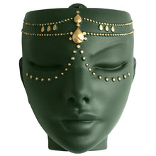 Load image into Gallery viewer, Green Tabletop & Wall Face Planter | Indoor or Outdoor Use | Serena Design