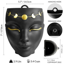 Load image into Gallery viewer, Tabletop & Wall Face Planter - Luna Design