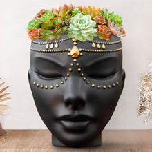Load image into Gallery viewer, Serena Black Tabletop Face Planter