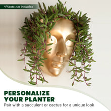 Load image into Gallery viewer, Gold Wall Face Planter - Calma Design
