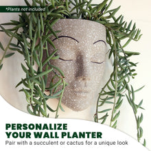 Load image into Gallery viewer, Beige Wall Face Planter - Tranquilo Design
