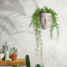 Load image into Gallery viewer, Beige Wall Face Planter - Tranquilo Design
