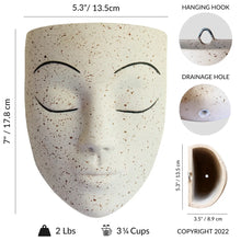 Load image into Gallery viewer, Vanilla Wall Face Planter - Tranquilo Design

