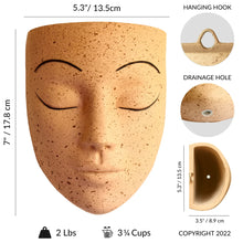 Load image into Gallery viewer, Bisque Wall Face Planter - Tranquilo Design
