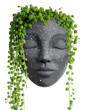 Load image into Gallery viewer, Tranquila Black Wall Face Planter
