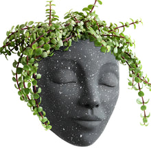 Load image into Gallery viewer, Black Wall Face Planter - Tranquila Design
