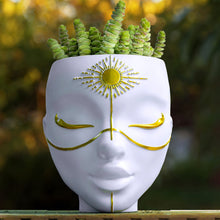 Load image into Gallery viewer, Bossa Linda Sunsola White Tabeltop Face Planter
